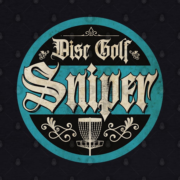Vintage Blue Disc Golf Sniper by CTShirts
